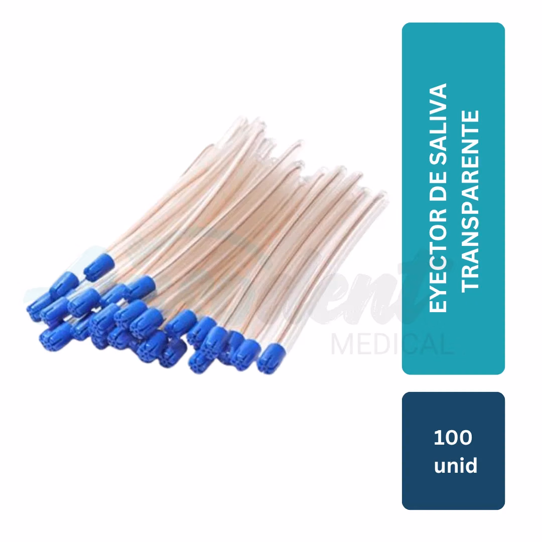 Eyector de Saliva 100 unid Transparente