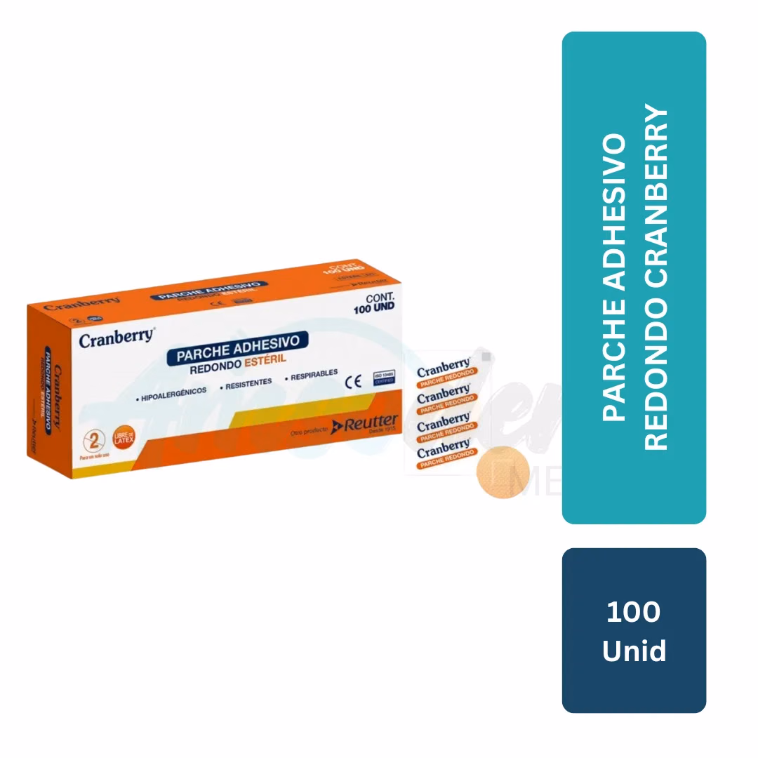 Parche Adhesivo Redondo Cranberry (100 unid)