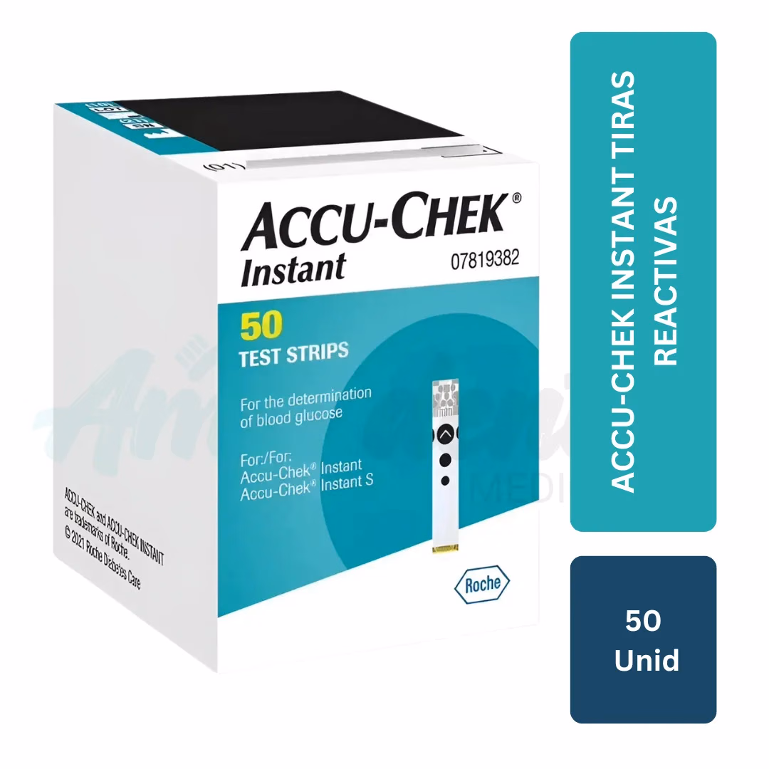 Tiras Reactivas de Glucosa Accu-Chek Instant Roche (50 unid)