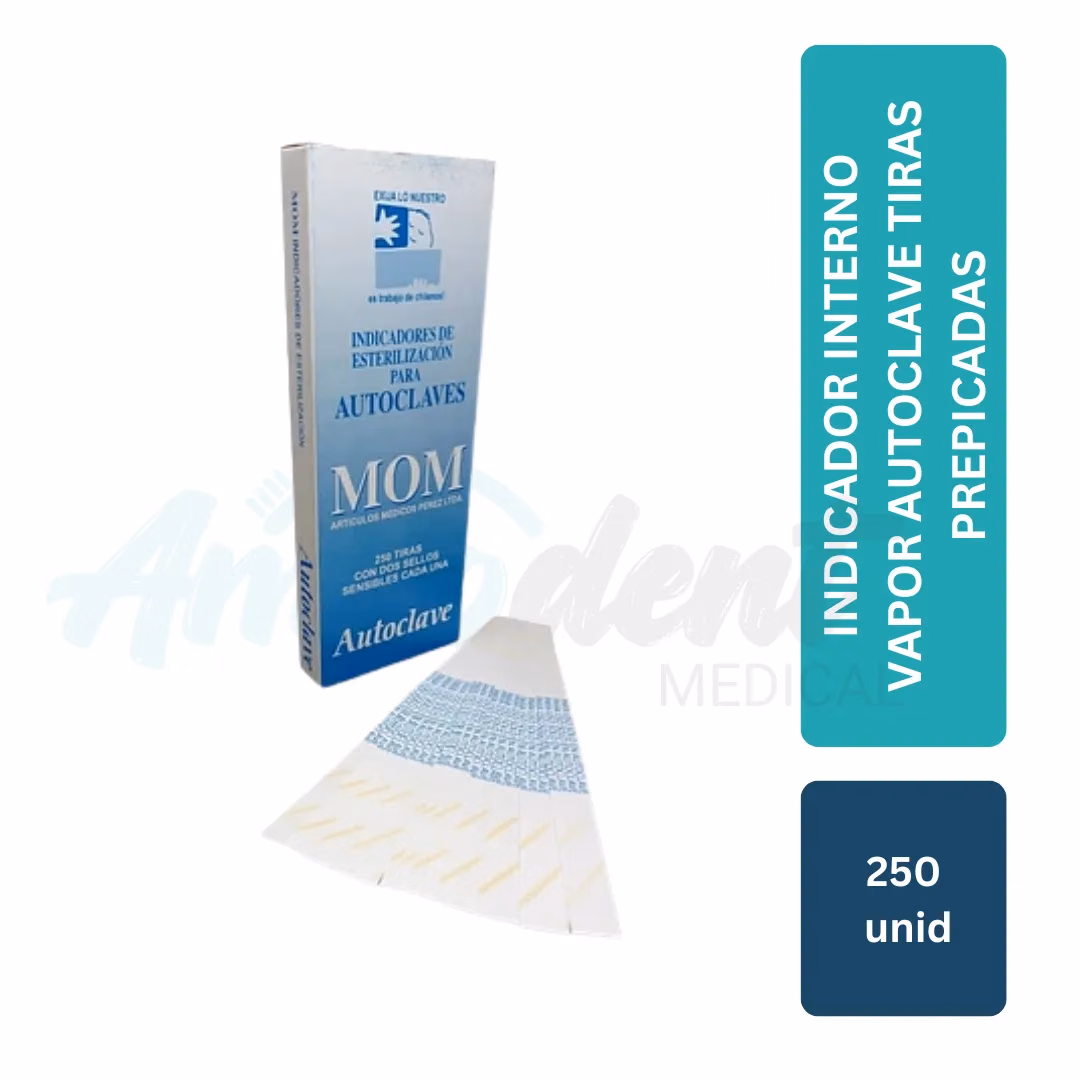 Indicador Interno Vapor Autoclave Tiras 250 und prepicadas