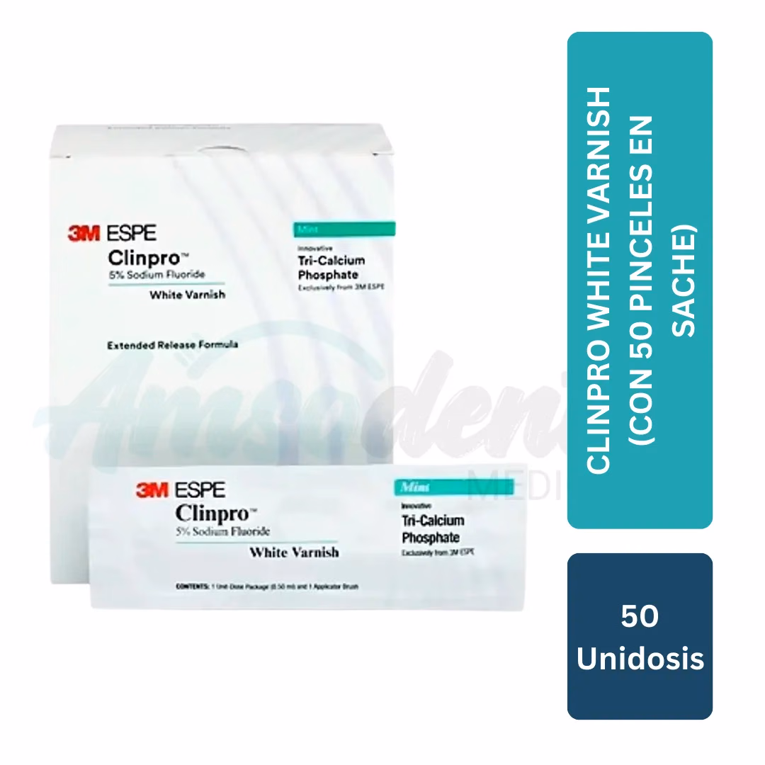 Barniz de Flúor Clinpro White Varnish Solventum (50 Unidosis + 50 Pinceles)