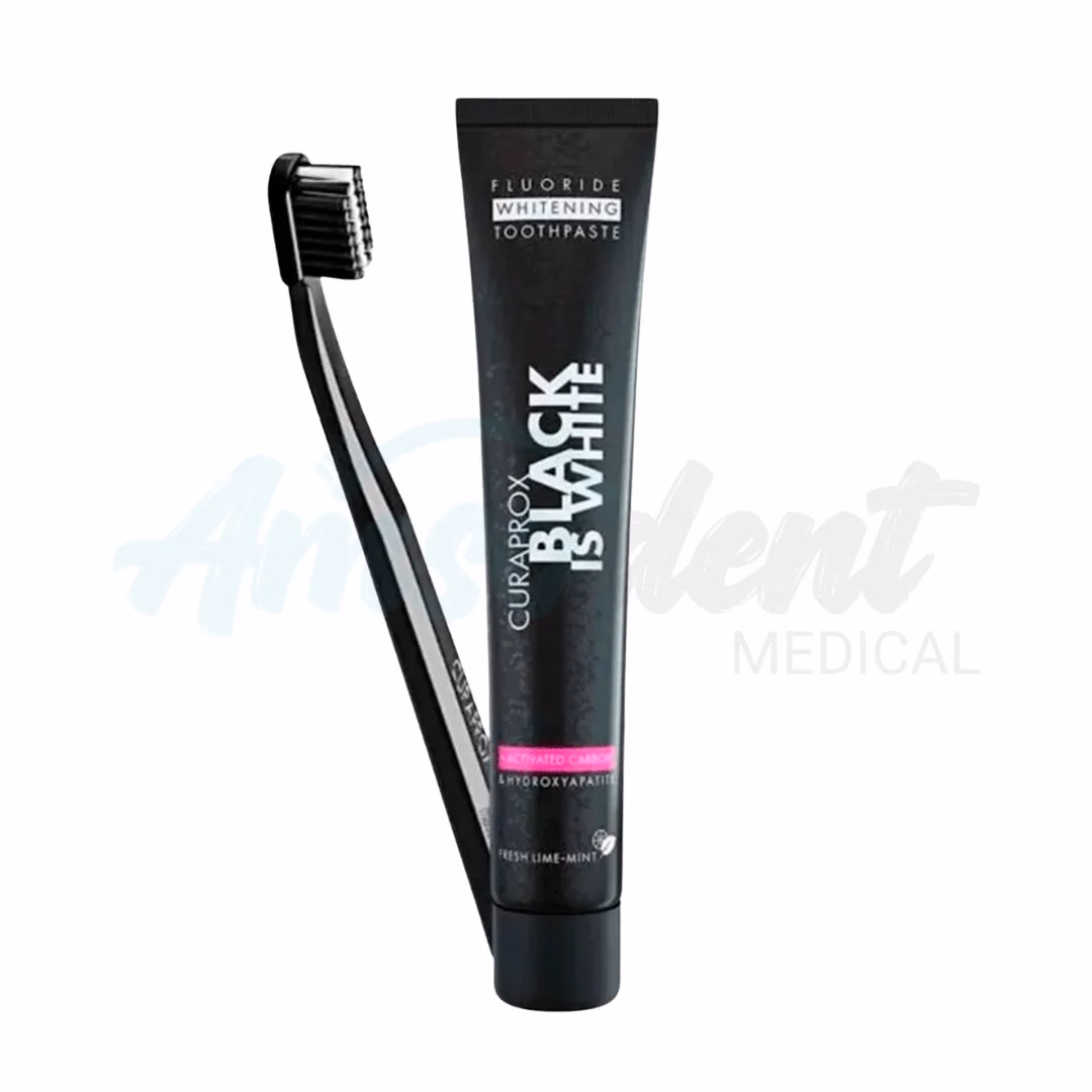 Set Pasta Dental Curaprox Black is White 90mL + Cepillo CS 5460