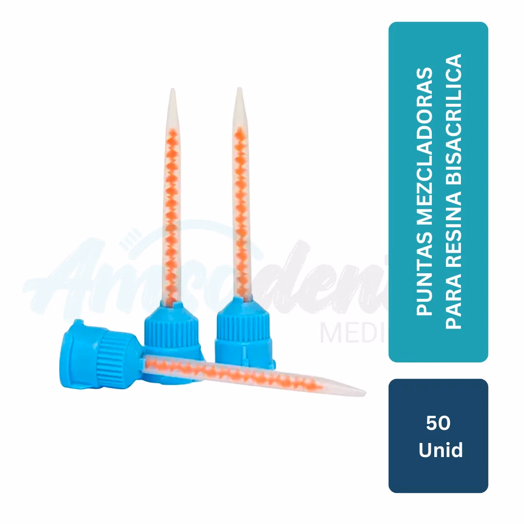 PUNTAS MEZCLADORAS PARA RESINA BISACRILICA 50 UNID
