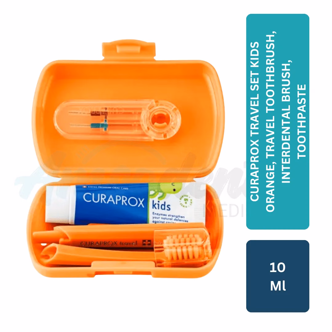 Set de Viaje Curaprox Kids (Cepillo + Interdental + Pasta 10 mL)