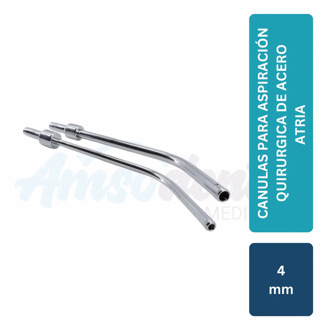 Canulas para Aspiración Quirurgica de Acero Atria 4 mm