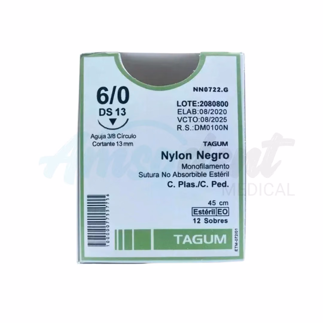 Sutura de Nylon Tagum 6-0 Circular 3/8