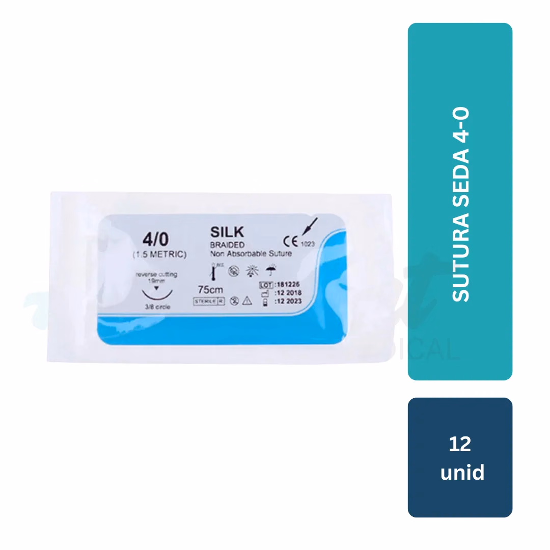 SUTURA SEDA 4-0 12 unid