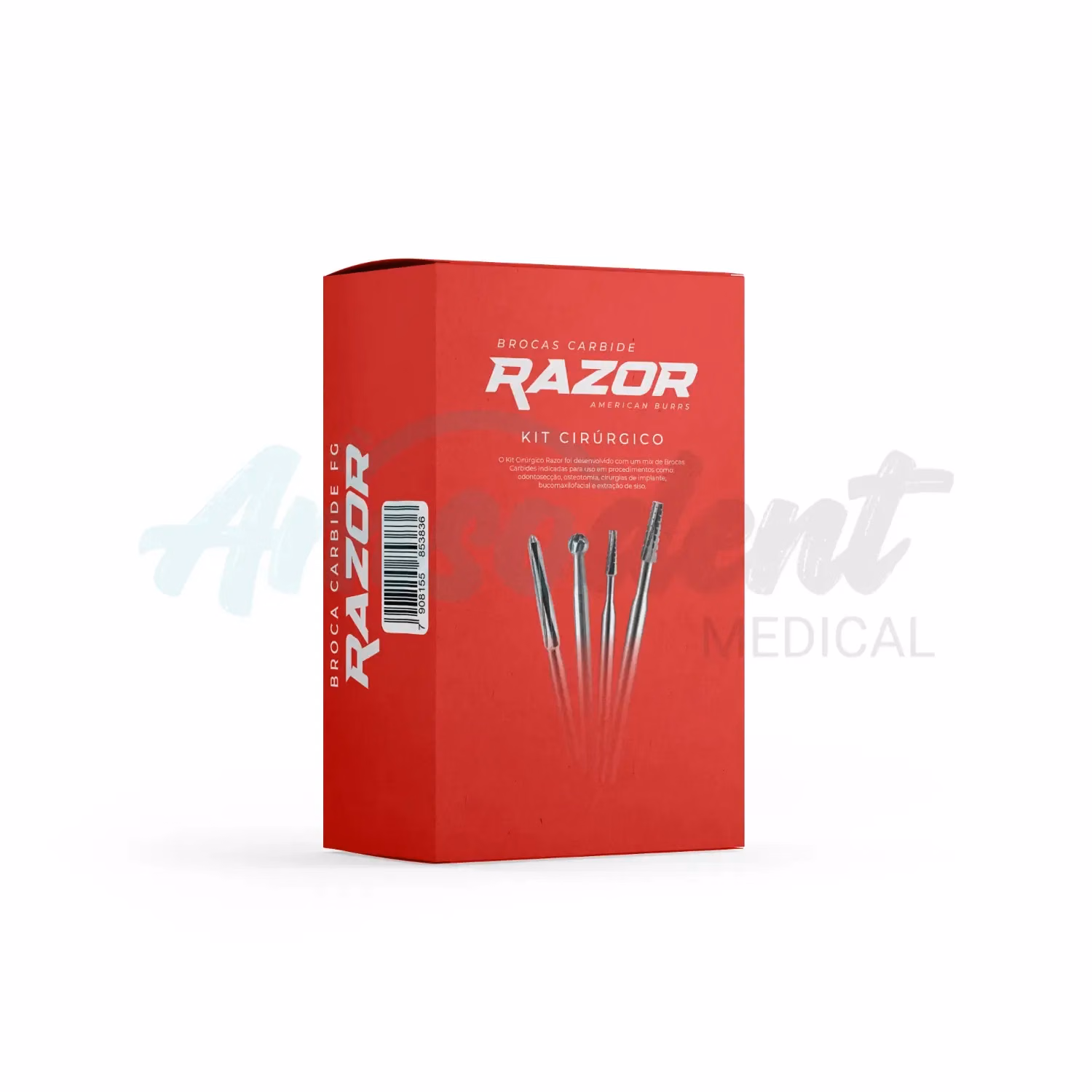 Kit Quirúrgico Razor 4 Fresas Carburo