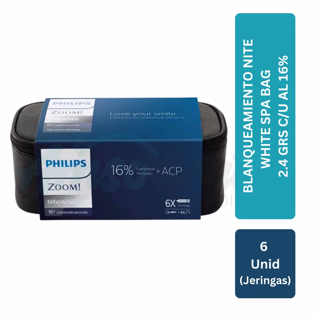 Kit Blanqueamiento Nite White Philips 16% (6 Jeringas de 2,4 g)