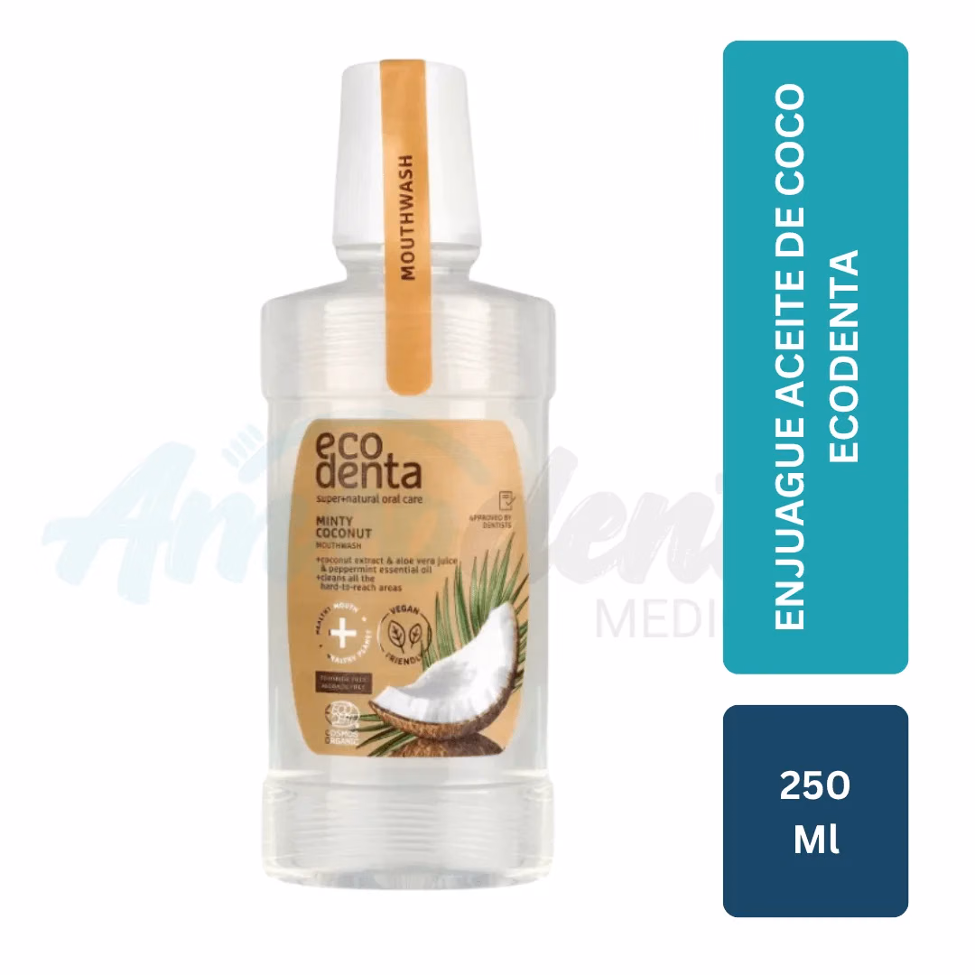 Enjuague Bucal Aceite de Coco EcoDenta (250 mL)