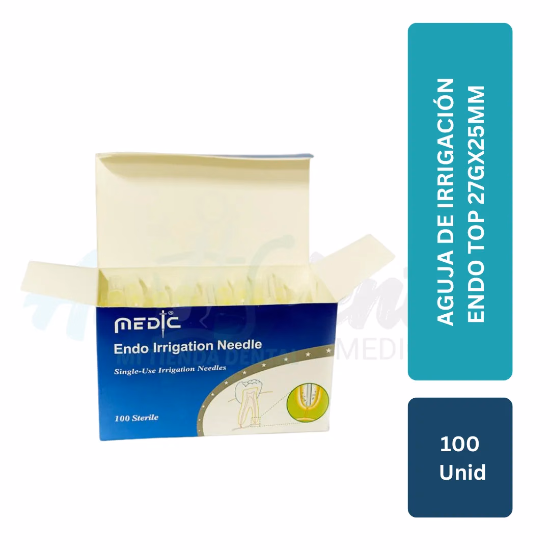 AGUJA DE IRRIGACIÓN ENDO TOP 27GX25MM 100 UND
