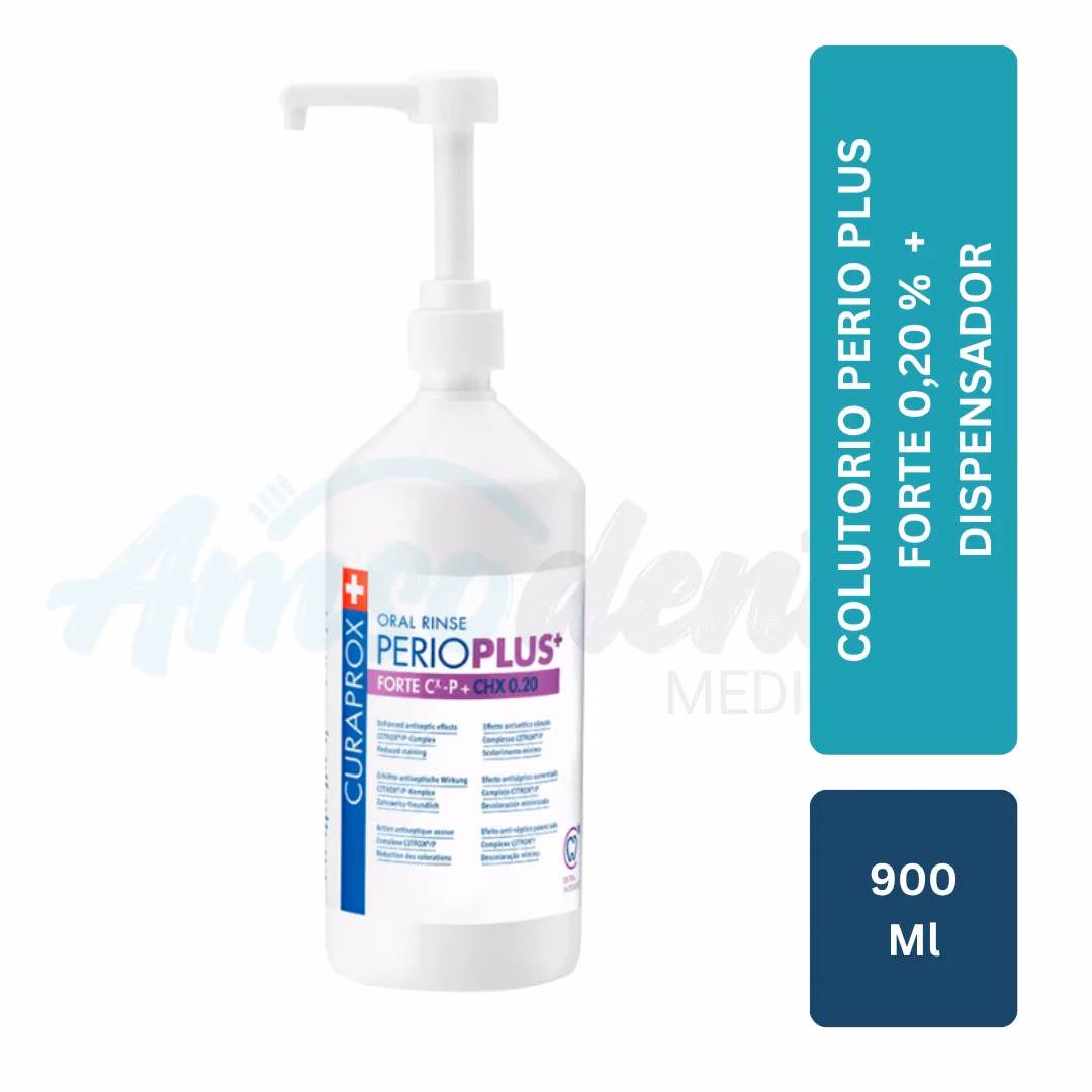 Colutorio Curaprox Perio Plus Forte 0,20% + Dispensador (900 mL)