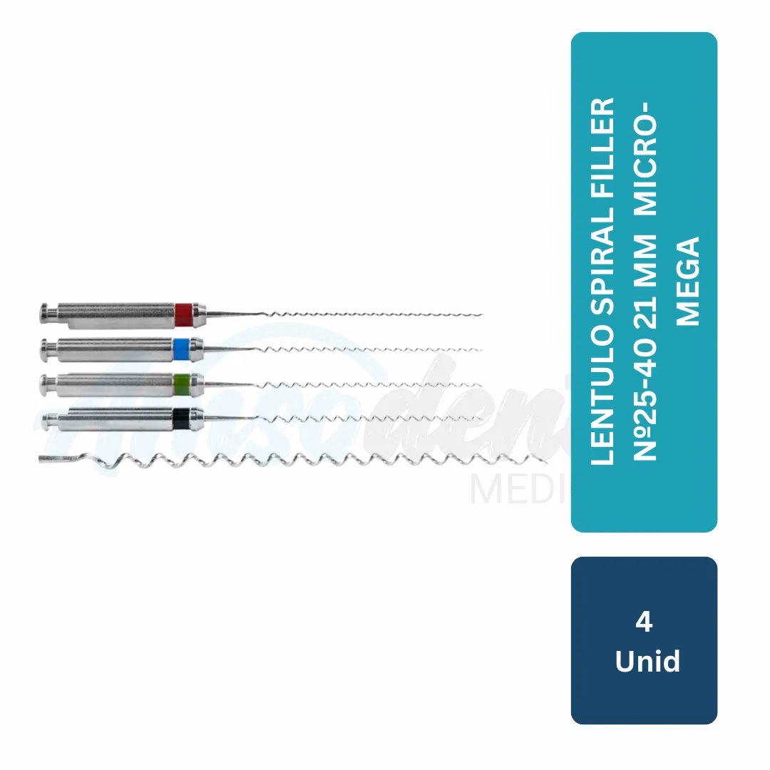 Lentulo Spiral Filler Micro-Mega #25-40 (21mm, 4 unid)